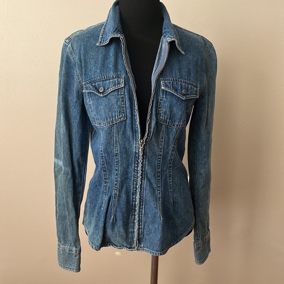 Vintage American Eagle Denim Shirt Jacket - Picture 6 of 13